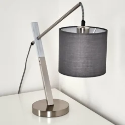 Lampes En Tissu-hofstein Lampe à poser Huemoz Nickel mat, 1 lumière