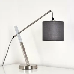 Lampes En Tissu-hofstein Lampe à poser Huemoz Nickel mat, 1 lumière