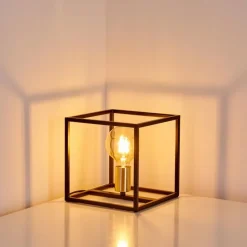 Lampes Dorées-hofstein Lampe à poser Ibusuki Or, Laiton, Noir, 1 lumière