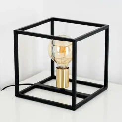 Lampes Dorées-hofstein Lampe à poser Ibusuki Or, Laiton, Noir, 1 lumière