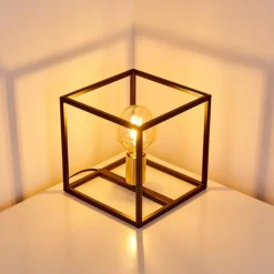 Lampes Dorées-hofstein Lampe à poser Ibusuki Or, Laiton, Noir, 1 lumière