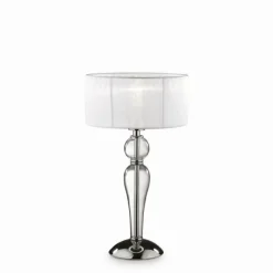 Luminaires Ideallux Lampe à poser Ideal Lux DUCHESSA Chrome, Transparent, 1 lumière