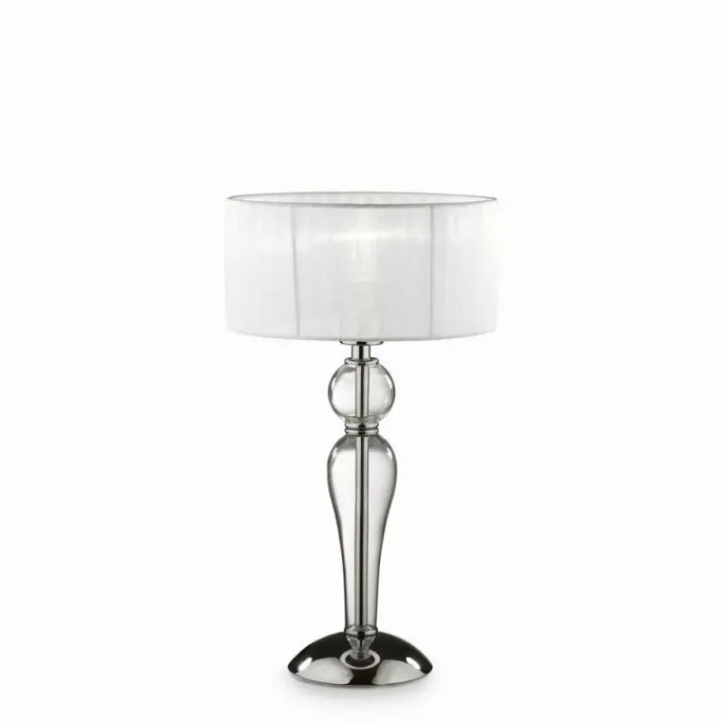 Luminaires Ideallux Lampe à poser Ideal Lux DUCHESSA Chrome, Transparent, 1 lumière