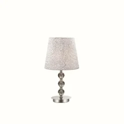 Lampes En Tissu-Luminaires Ideallux Lampe à poser Ideal Lux LE ROY Chrome, 1 lumière