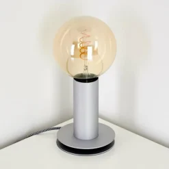 Lampes Vintages & Rétros-hofstein Lampe à poser Kimstad Argenté, 1 lumière