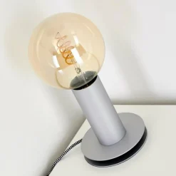 Lampes Vintages & Rétros-hofstein Lampe à poser Kimstad Argenté, 1 lumière