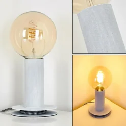 Lampes Vintages & Rétros-hofstein Lampe à poser Kimstad Gris, 1 lumière