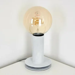 Lampes Vintages & Rétros-hofstein Lampe à poser Kimstad Gris, 1 lumière