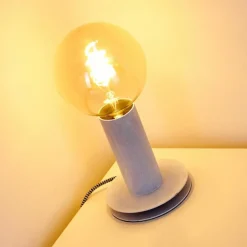 Lampes Vintages & Rétros-hofstein Lampe à poser Kimstad Gris, 1 lumière