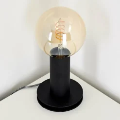 Lampes Vintages & Rétros-hofstein Lampe à poser Kimstad Noir, 1 lumière