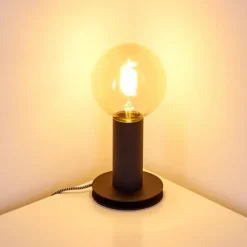 Lampes Vintages & Rétros-hofstein Lampe à poser Kimstad Noir, 1 lumière