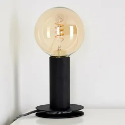 Lampes Vintages & Rétros-hofstein Lampe à poser Kimstad Noir, 1 lumière