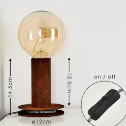 Lampes Vintages & Rétros-hofstein Lampe à poser Kimstad Rouille, 1 lumière