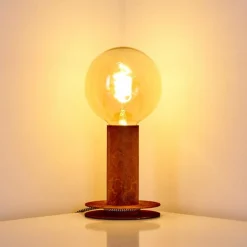 Lampes Vintages & Rétros-hofstein Lampe à poser Kimstad Rouille, 1 lumière