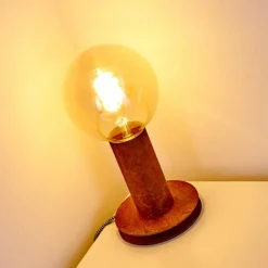 Lampes Vintages & Rétros-hofstein Lampe à poser Kimstad Rouille, 1 lumière