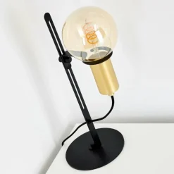 Luminaires Rustiques-hofstein Lampe à poser Kirehito Or, Laiton, Noir, 1 lumière