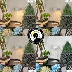 hofstein Lampe à poser Kouvi LED Blanc, 1 lumière