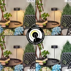 hofstein Lampe à poser Kouvi LED Noir, 1 lumière