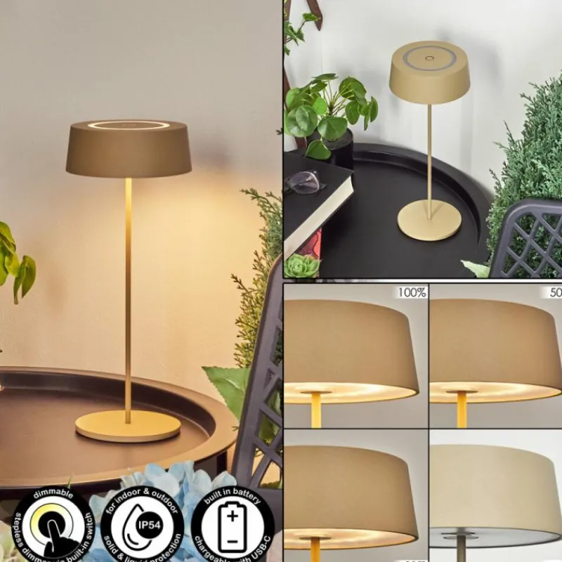 Lampes Dorées-hofstein Lampe à poser Kouvi LED Or, 1 lumière