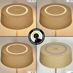 Lampes Dorées-hofstein Lampe à poser Kouvi LED Or, 1 lumière