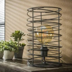 Lampes Industrielles-hofstein Lampe à poser Laghalerveen Anthracite, 1 lumière
