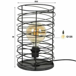 Lampes Industrielles-hofstein Lampe à poser Laghalerveen Anthracite, 1 lumière