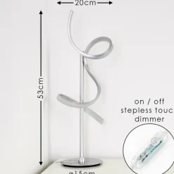 hofstein Lampe à poser Lavaca LED Argenté, 1 lumière