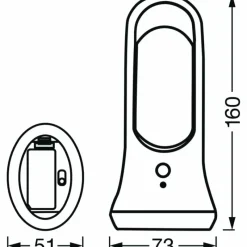 Luminaires Ledvance Lampe à poser LEDVANCE NIGHTLUX Blanc, 1 lumière, Détecteur de mouvement