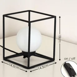 hofstein Lampe à poser Legano Noir, 1 lumière