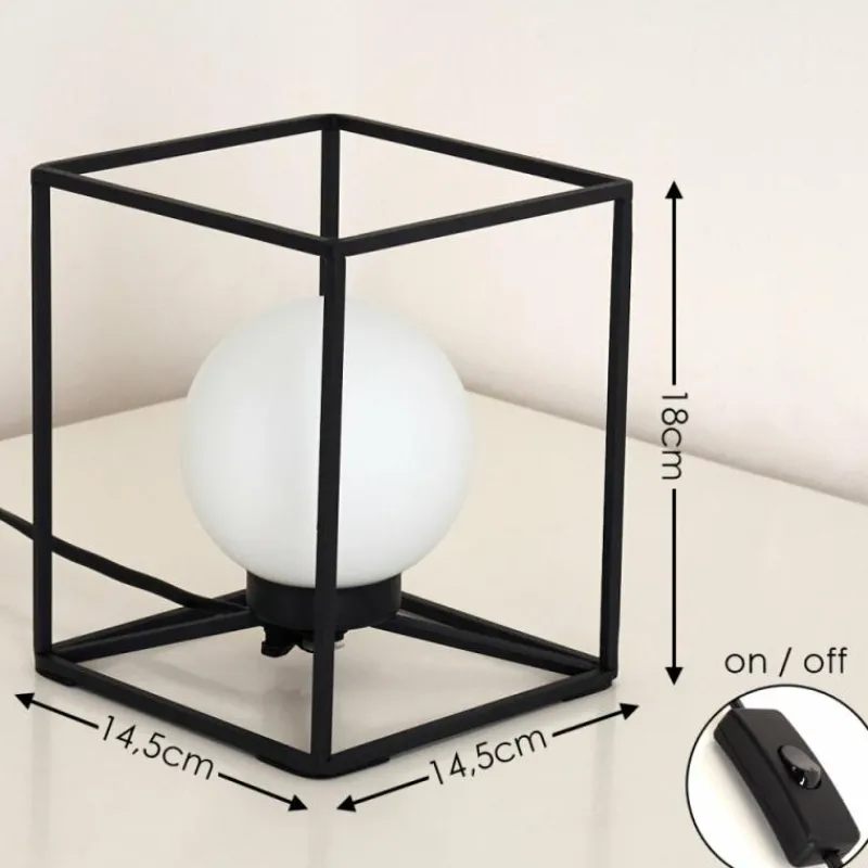 hofstein Lampe à poser Legano Noir, 1 lumière