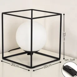 hofstein Lampe à poser Legano Noir, 1 lumière