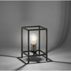 Lampes Industrielles-Luminaires Leuchten Direkt Lampe à poser Leuchten Direkt FABIO Noir, 1 lumière