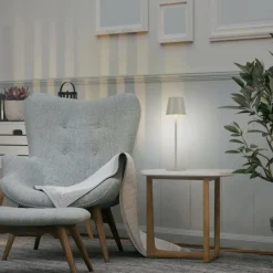 Luminaires Leuchten Direkt Lampe à poser Leuchten Direkt EURIA LED Gris, 1 lumière