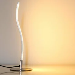 Luminaires Leuchten Direkt Lampe à poser Leuchten-Direkt Wave LED Acier inoxydable, 1 lumière* Éclairage Led