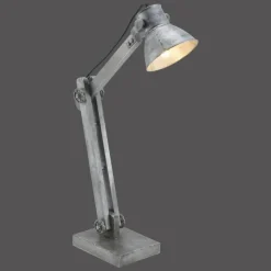 Lampes Industrielles-Luminaires Leuchten Direkt Lampe à poser Leuchten-Direkt SAMIA Gris, 1 lumière