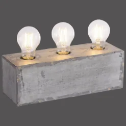 Lampes Industrielles-Luminaires Leuchten Direkt Lampe à poser Leuchten-Direkt SAMIA Gris, 3 lumières