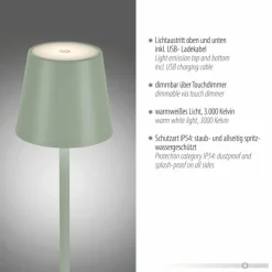 Luminaires Leuchten Direkt Lampe à poser Leuchten-Direkt EURIA LED Vert, 1 lumière