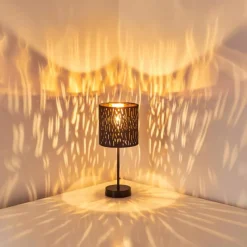 Lampes En Tissu-hofstein Lampe à poser Liared Noir, 1 lumière