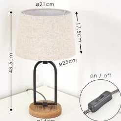 Lampes En Tissu-hofstein Lampe à poser Logumkolster Crème, 1 lumière