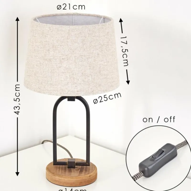 Lampes En Tissu-hofstein Lampe à poser Logumkolster Crème, 1 lumière