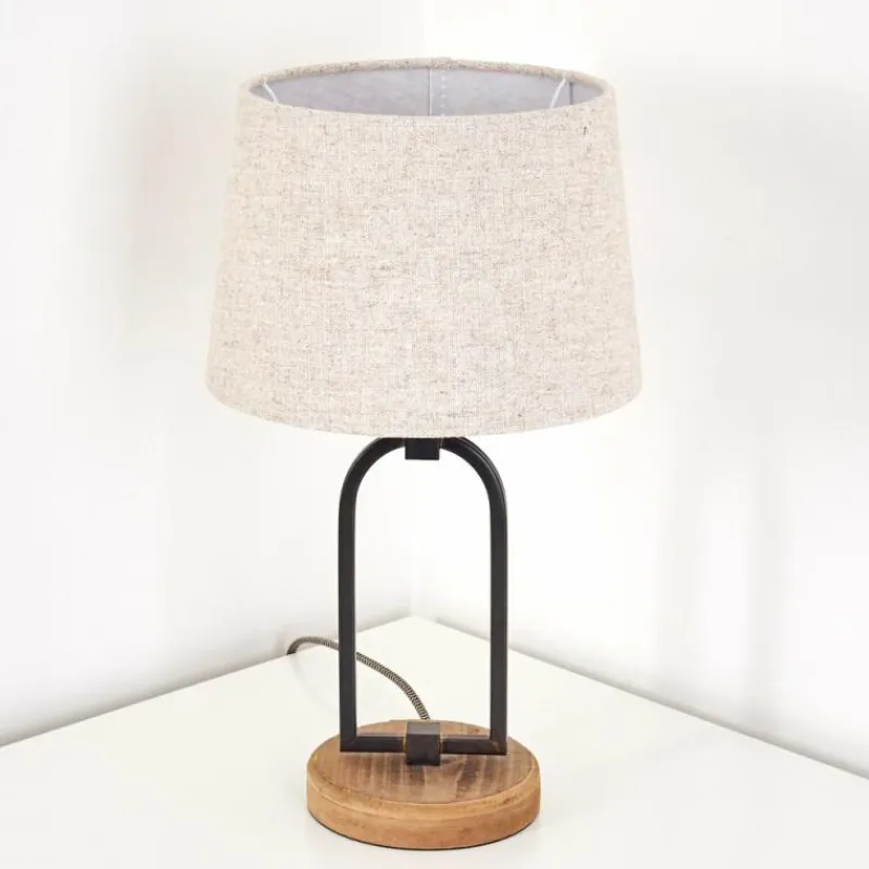 Lampes En Tissu-hofstein Lampe à poser Logumkolster Crème, 1 lumière