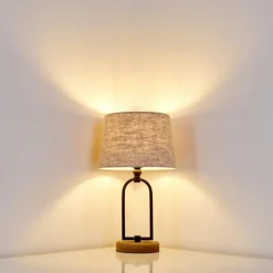 Lampes En Tissu-hofstein Lampe à poser Logumkolster Crème, 1 lumière