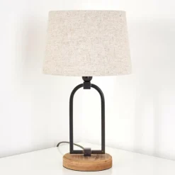 Lampes En Tissu-hofstein Lampe à poser Logumkolster Crème, 1 lumière
