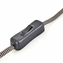 Lampes En Tissu-hofstein Lampe à poser Logumkolster Brun, Noir, 1 lumière