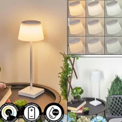 hofstein Lampe à poser Longchamps LED Blanc, 1 lumière