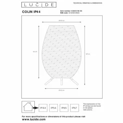 Luminaires Rustiques-Luminaires Lucide Lampe à poser Lucide COLIN LED Or, Laiton, 1 lumière
