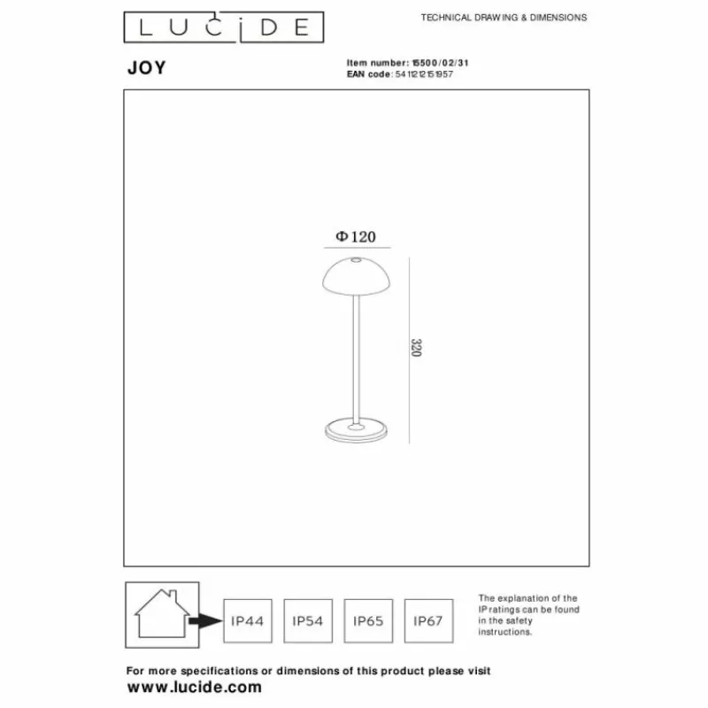 Luminaires Lucide Lampe à poser Lucide JOY LED Blanc, 1 lumière