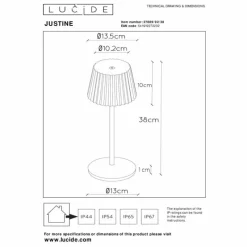 Luminaires Lucide Lampe à poser Lucide JUSTINE LED Beige, 1 lumière