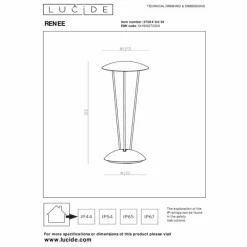 Luminaires Lucide Lampe à poser Lucide RENEE LED Noir, 1 lumière