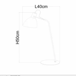 Lampes Industrielles-Luminaires Lucide Lampe à poser Lucide SHADI Noir, 1 lumière